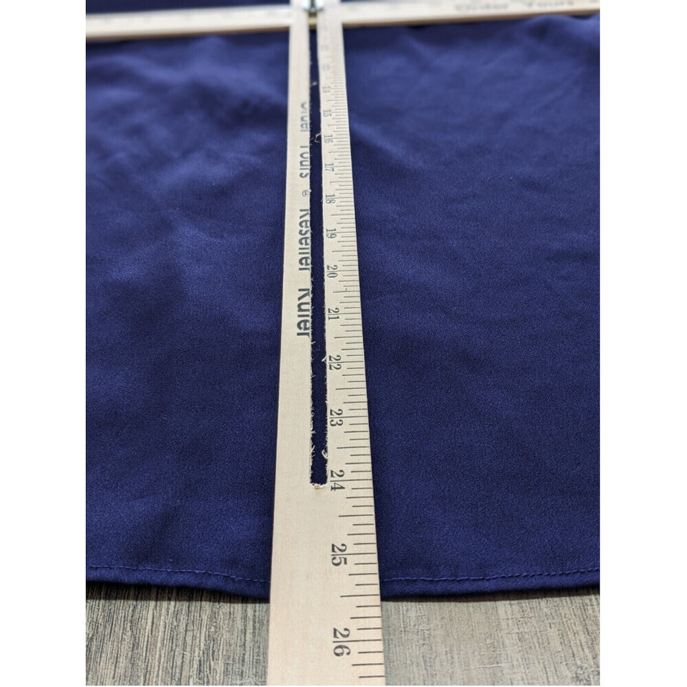 Ann Taylor Top Womens Small Petite Blue Long Flare Sleeve Pleated BOHO Work - Picture 7 of 9